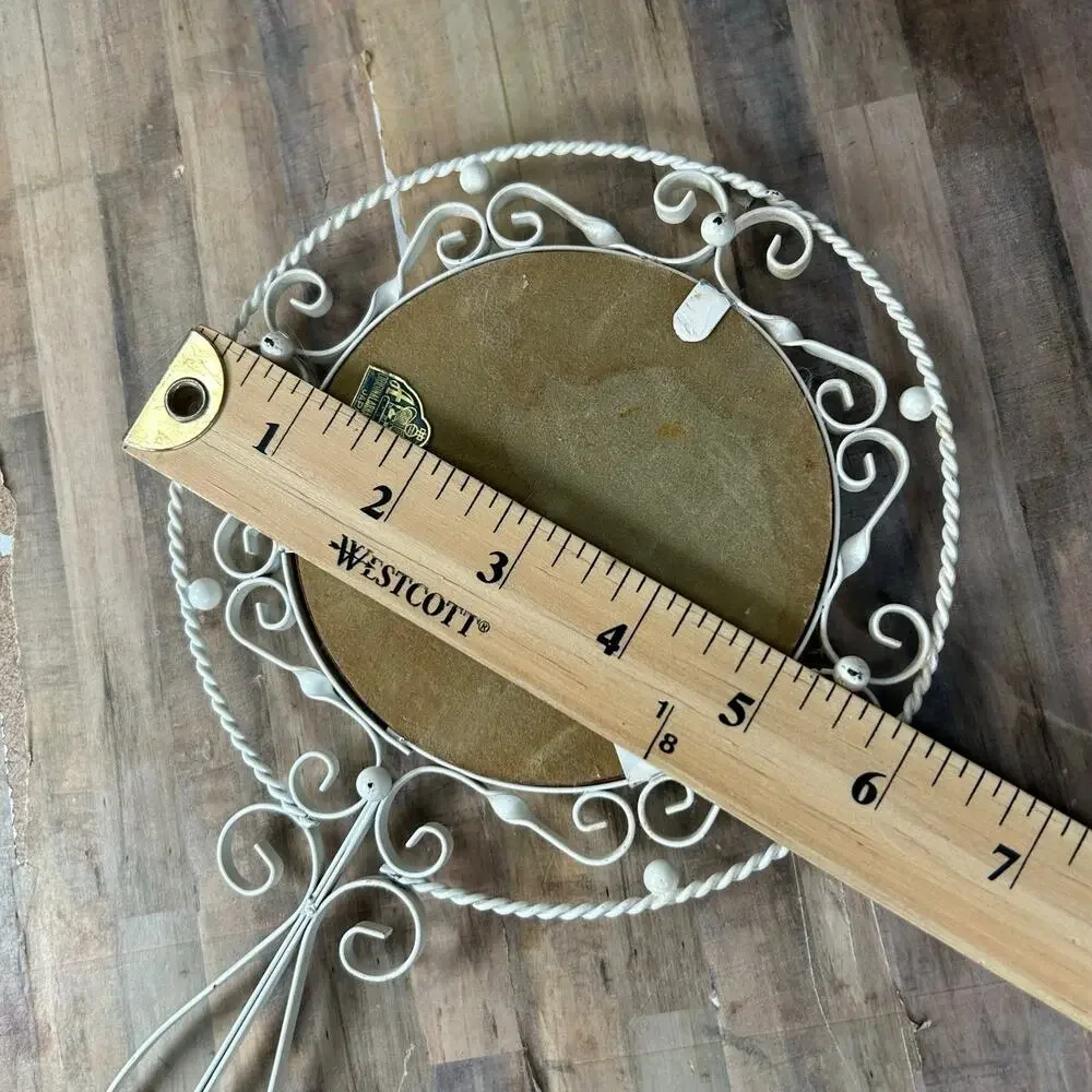 Victorian vintage vanity mirror wire white made in japan